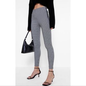 Zara checkered hi rise legging